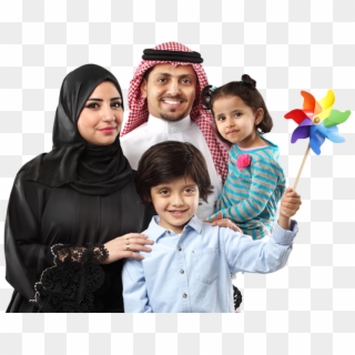Gallery - Happy Saudi Family, HD Png Download