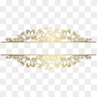 Free Png Download Gold Decorative Element Png Clipart - Elegant Gold Border Png, Transparent Png