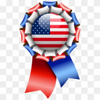 Free Png Download Usa Flag Rosette Ribbon Clipart Png - Circle, Transparent Png