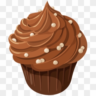 Chocolate Cake Png Image - Cartoon Chocolate Cupcake Transparent Background, Png Download