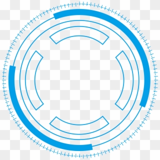 Technology Border Blue Simple Lines Png And Psd - Circle, Transparent Png