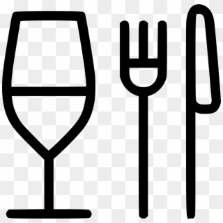 Glass Fork Knife Restaurant Food Comments - Food And Drink Icon Png, Transparent Png