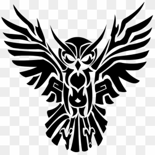 Goth Tattoo Png Pic - Owl Tribal, Transparent Png