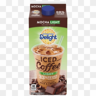 Mocha Light Iced Coffee - International Delight Vanilla Iced Coffee, HD Png Download
