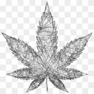 Big Image - Cannabis Clip Art Black And White, HD Png Download