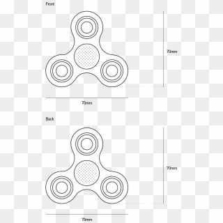 Technical Drawings - Fidget Spinner Disegno Tecnico, HD Png Download