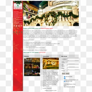 Miami Christmas Lights Competitors, Revenue And Employees - Coconut Grove, HD Png Download