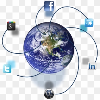Social Media Globe Png Transparent - Earth, Png Download