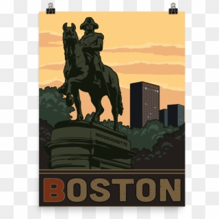 Boston Vintage Travel Poster - Boston, HD Png Download