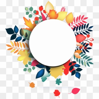 Clipart Circle Watercolor - Watercolor Flower Frame Png, Transparent Png
