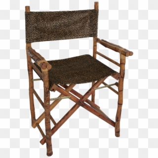 Leopard Print & Faux Bamboo Director's Chair, HD Png Download