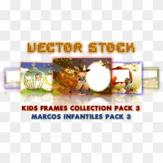 Vector Stock Kids Frames Collection Pack 3 Marcos Infantiles - Kids Frames, HD Png Download