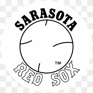 Sarasota Red Sox Logo Black And White - Circle, HD Png Download