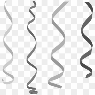 Silver Streamers Cliparts Free Download Clip Art - Silver Streamers Transparent Background, HD Png Download