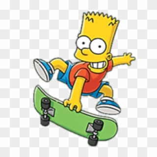 Bart Simpson On A Skateboard, HD Png Download