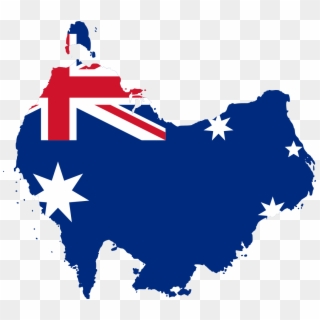 Upside Down Cross Transparent - Australia Flag Map Vector, HD Png Download