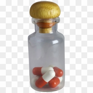 Pills In A Bottle Png Image - Glass Bottle, Transparent Png
