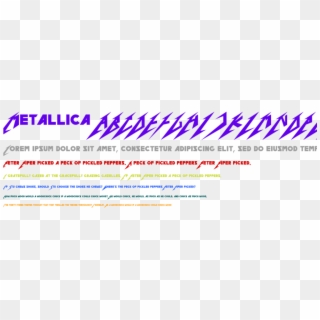 Letras Estilo Metallica, HD Png Download
