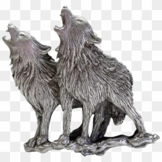 Jj Howling Wolf Wolves Pin Brooch Jonette Pewter - Statue, HD Png Download