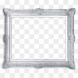 Silver Swirl Rectangle - Gold Frame, HD Png Download