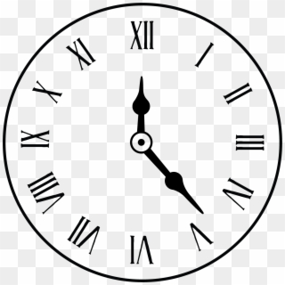 Clock Face Alarm Clock Roman Numerals - Roman Numeral Clock Png, Transparent Png