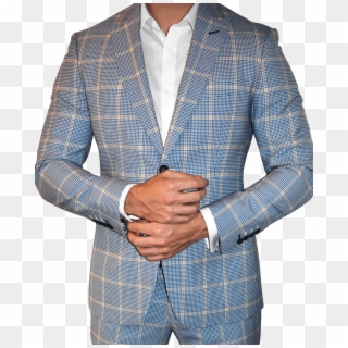 Blue And Yellow Window Pane Suit Luxury Collection - Windowpane Suit Grey Yellow, HD Png Download
