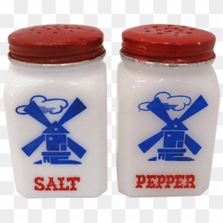Download - Milk Glass Windmill Salt And Pepper Shakers, HD Png Download