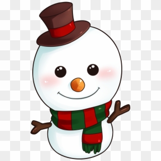 Christmas Snowman Clipart - Christmas Cute Snowman Cartoon, HD Png Download