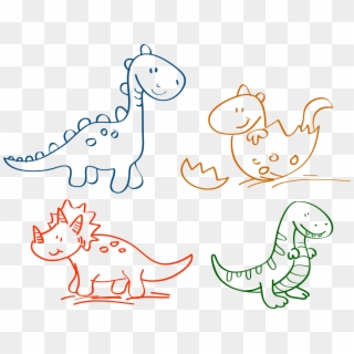 Dinosaurs Clipart Dinosaur Drawing - Easy Dinosaur Drawing Trex, HD Png Download