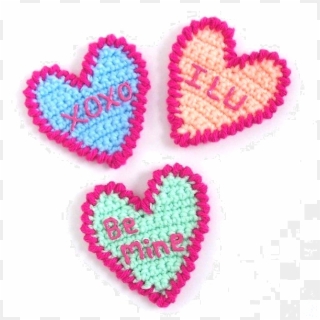 These Candy Conversation Hearts Are Cute Embellishments - Crochet, HD Png Download