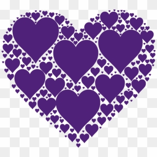 Graphic Royalty Free Download In Heart Purple Big Image - Purple Hearts, HD Png Download
