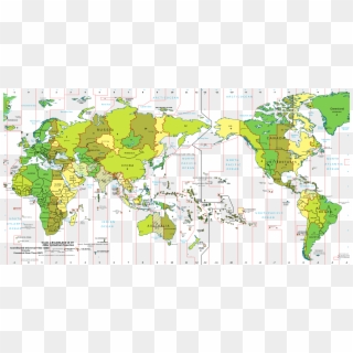 File Standard Time Zones Of The World Pacific Centered - Pacific Time Zone World, HD Png Download