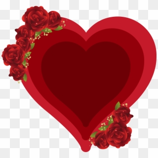Deco Heart With Roses Png Clipart Picture, Transparent Png