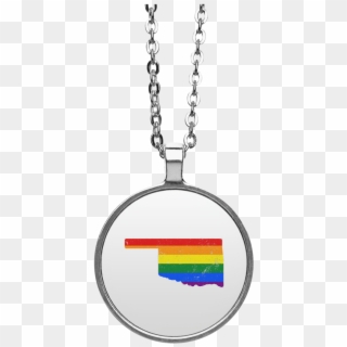 Oklahoma Rainbow Flag Lgbt Community Pride Lgbt Shirts - Necklace, HD Png Download