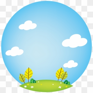 Blue Sky Grass Vector - Circle, HD Png Download