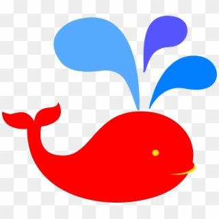 Original Png Clip Art File Red Whale, Blue Water Svg, Transparent Png