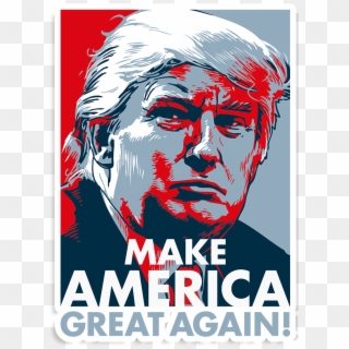 Make America Great Again Sticker American As F*ck - Donald Trump Make America Great Again Poster, HD Png Download