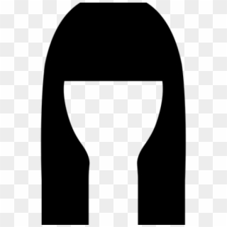 Long Hair Clipart Bangs - Straight Hair Icon Png, Transparent Png