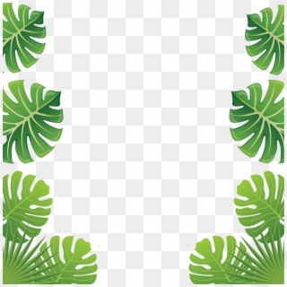 Png Library Stock Aloha Tropical Leaf Flowers Leaves - Tropical Leaf Border Png, Transparent Png