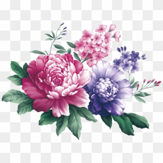 Svg Black And White Stock Floral Design Centifolia - Peony Watercolor Flower Corner, HD Png Download