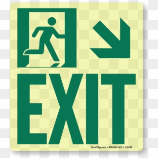 Glowsmart™ Directional Exit Sign, Downward Arrow Sign - Exit Sign Glow, HD Png Download