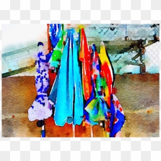 Beach Umbrella 102b Notecard - Modern Art, HD Png Download
