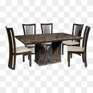 Dining Set Transparent Background - Marble Dining Table 6 Seater, HD Png Download