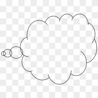 Picture Of A Teenage Boy Thought Bubble - Line Art, HD Png Download