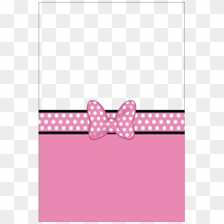 Pink Bow Invitation Similar Minnie Mouse - Polka Dot, HD Png Download