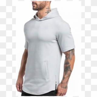 High Quality Short Sleeve Hoodies With Hood For Men - Sweatshirt, HD Png Download
