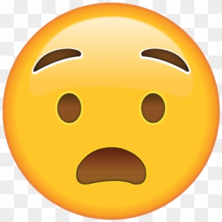 When You're Worried And Shocked, The Raised Brows And - Surprised Emoji Faces Png, Transparent Png