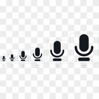 Icon Of A Microphone Scaling From Smallest Image To - Circle, HD Png Download
