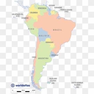 Political Map Of South America - Latin America Urban Centers, HD Png Download