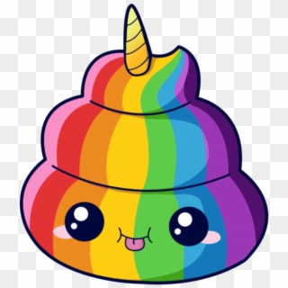 Rainbow Mq Unicorn Emoji Emojis Kawaii - Poop Emoji Png, Transparent Png